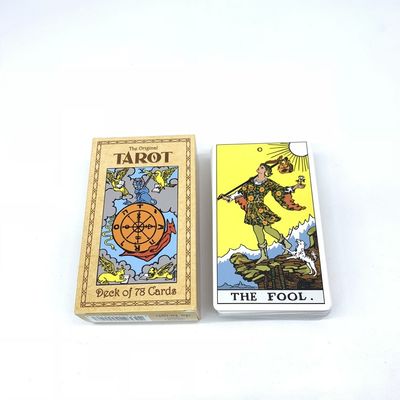 350gsm 78 чешет бумажные карты Tarot с напечатанным логотипом буклета изготовленным на заказ