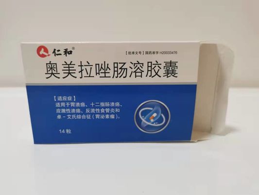 Повторно использованная коробка 4C доски цвета слоновой кости печатая коробку медицины упаковывая