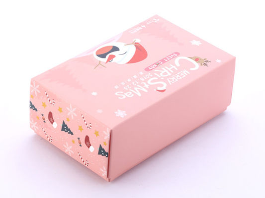 Прекрасным коробка напечатанная цветом доски цвета слоновой кости пинка складное 350gsm для подарков рождества