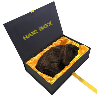 Подгонянная книга формирует черную магнитную картонную коробку сальто для упаковки волос