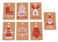 Recyclable вид PDF Kraft бумажный маркирует качание для подарков рождества